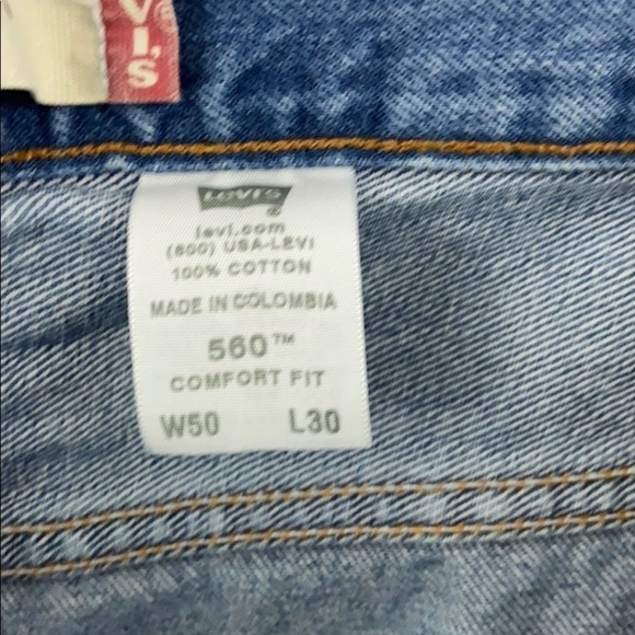 Levi’s Mens 560 Comfort Fit W50 L30 Blue Jeans - Picture 11 of 12
